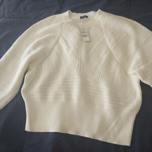 NWT Express Cream Crew Neck Sweater